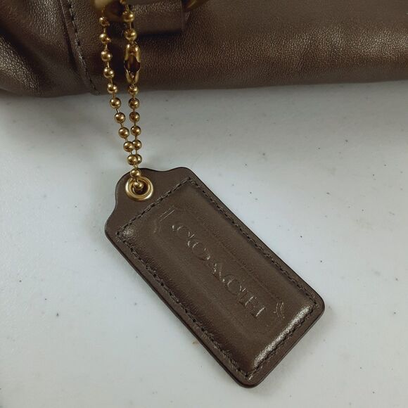 Coach 15445 Ashley Metallic Bronze Leather Satchel Shoulder Bag Convertible Bag - Picture 2 of 16